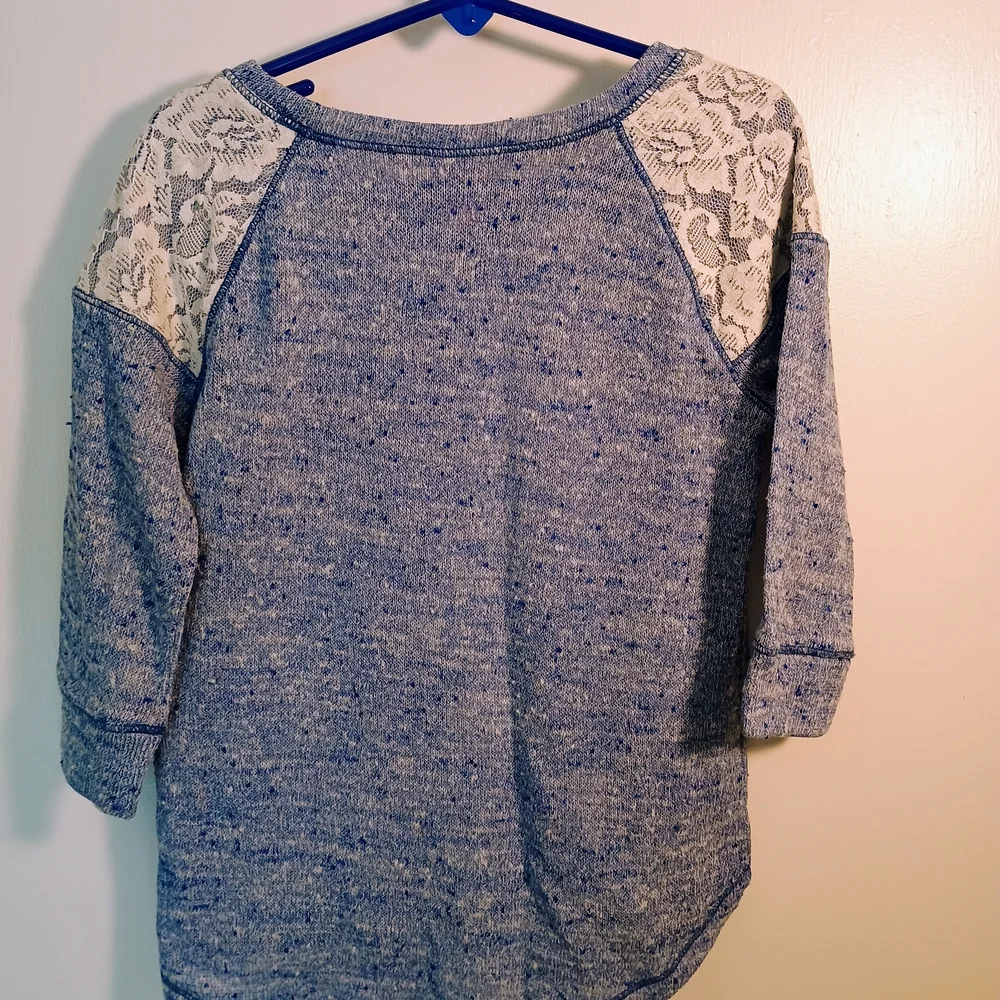 Justice Speckled Blue Knit Top